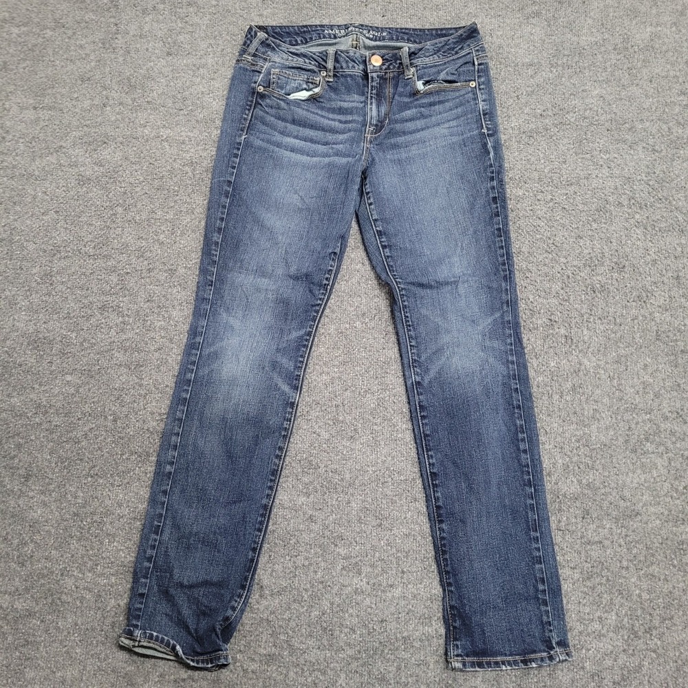 American Eagle Jeans Womens Size 6 Blue Skinny Stretch Dark Wash Casual Denim